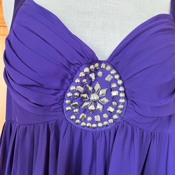 NWT London Times 16 Purple Sleeveless Formal Dress Wedding Cocktail Prom Party - Picture 4 of 10